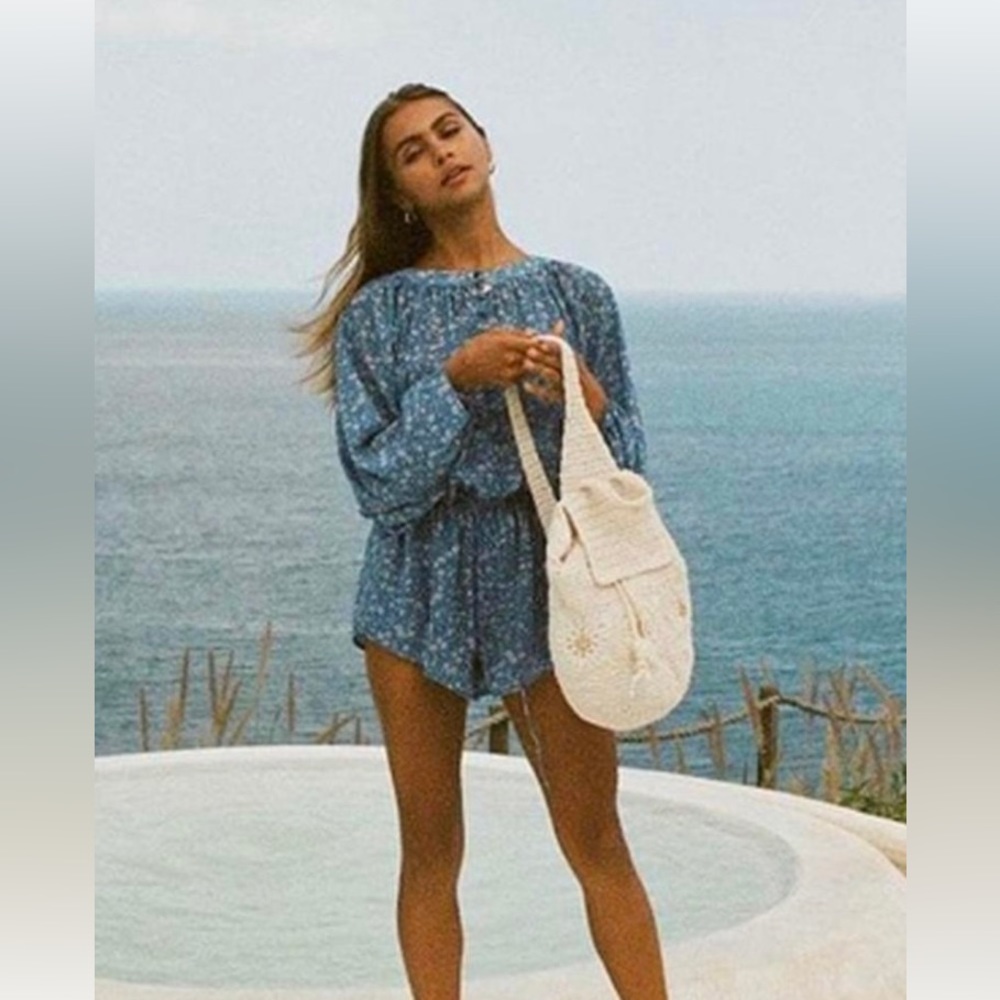 Sabo Skirt Blue Floral Romper